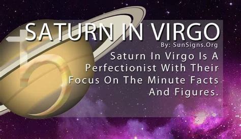 The natives work hard for success. . Saturn for virgo ascendant